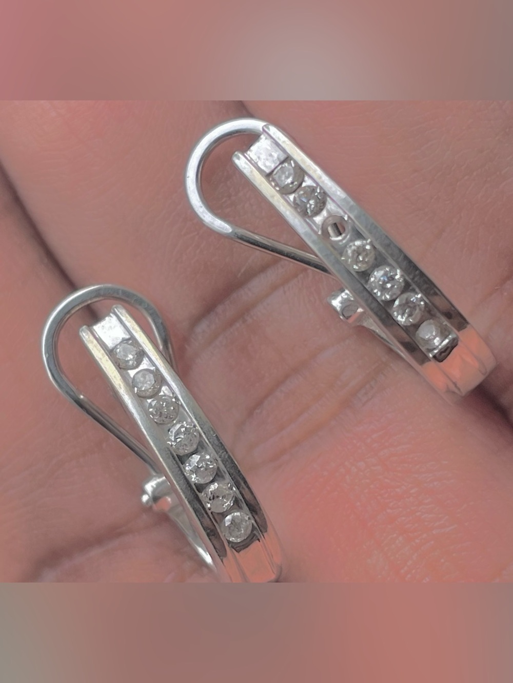 Real! 14kt Gold Diamonds Earrings - Picture 4 of 14